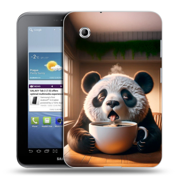 Силиконовый чехол на Samsung Galaxy Tab 2 7.0 с принтом смешная панда Силиконовый чехол на Samsung Galaxy Tab 2 7.0 с принтом смешная панда