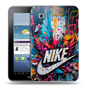 Силиконовый чехол на Samsung Galaxy Tab 2 7.0 с принтом Nike Найк Силиконовый чехол на Samsung Galaxy Tab 2 7.0 с принтом Nike Найк