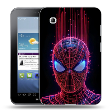 Силиконовый чехол на Samsung Galaxy Tab 2 7.0 с принтом Spiderman Человек паук