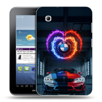 Силиконовый чехол на Samsung Galaxy Tab 2 7.0 с принтом BMW БМВ