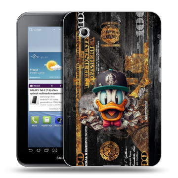 Силиконовый чехол на Samsung Galaxy Tab 2 7.0 с принтом Дональд Дак Доллар