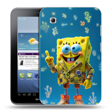Силиконовый чехол на Samsung Galaxy Tab 2 7.0 с принтом Спанч боб Спанчбоб Силиконовый чехол на Samsung Galaxy Tab 2 7.0 с принтом Спанч боб Спанчбоб