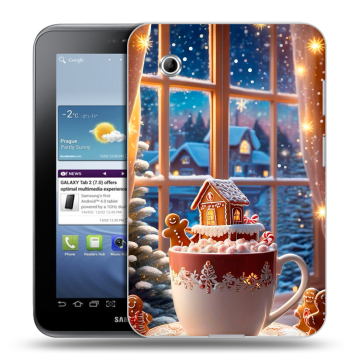 Силиконовый чехол на Samsung Galaxy Tab 2 7.0 с принтом Новый год