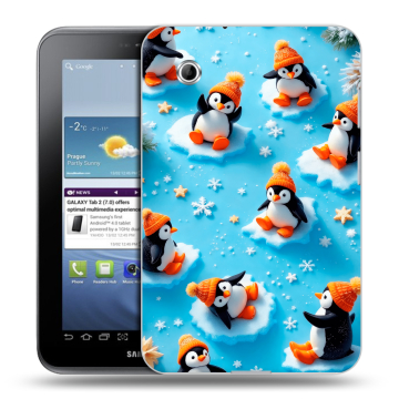 Силиконовый чехол на Samsung Galaxy Tab 2 7.0 с принтом Новый год