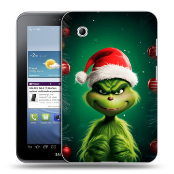 Силиконовый чехол на Samsung Galaxy Tab 2 7.0 с принтом Гринч Новый год Рождество