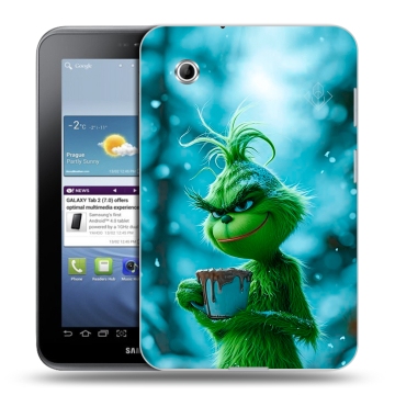 Силиконовый чехол на Samsung Galaxy Tab 2 7.0 с принтом Новый год гринч