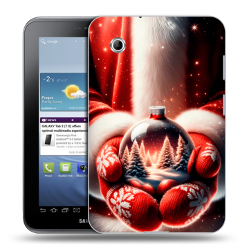 Силиконовый чехол на Samsung Galaxy Tab 2 7.0 с принтом Новый год