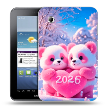 Силиконовый чехол на Samsung Galaxy Tab 2 7.0 с принтом Новый год