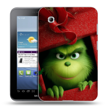 Силиконовый чехол на Samsung Galaxy Tab 2 7.0 с принтом Новый год