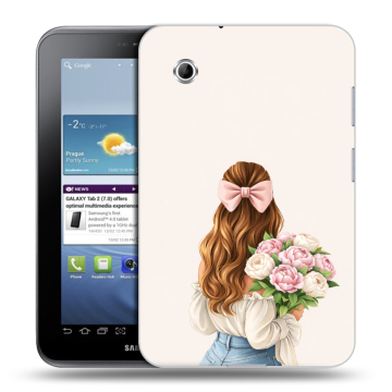Силиконовый чехол на Samsung Galaxy Tab 2 7.0 с принтом женский Силиконовый чехол на Samsung Galaxy Tab 2 7.0 с принтом женский