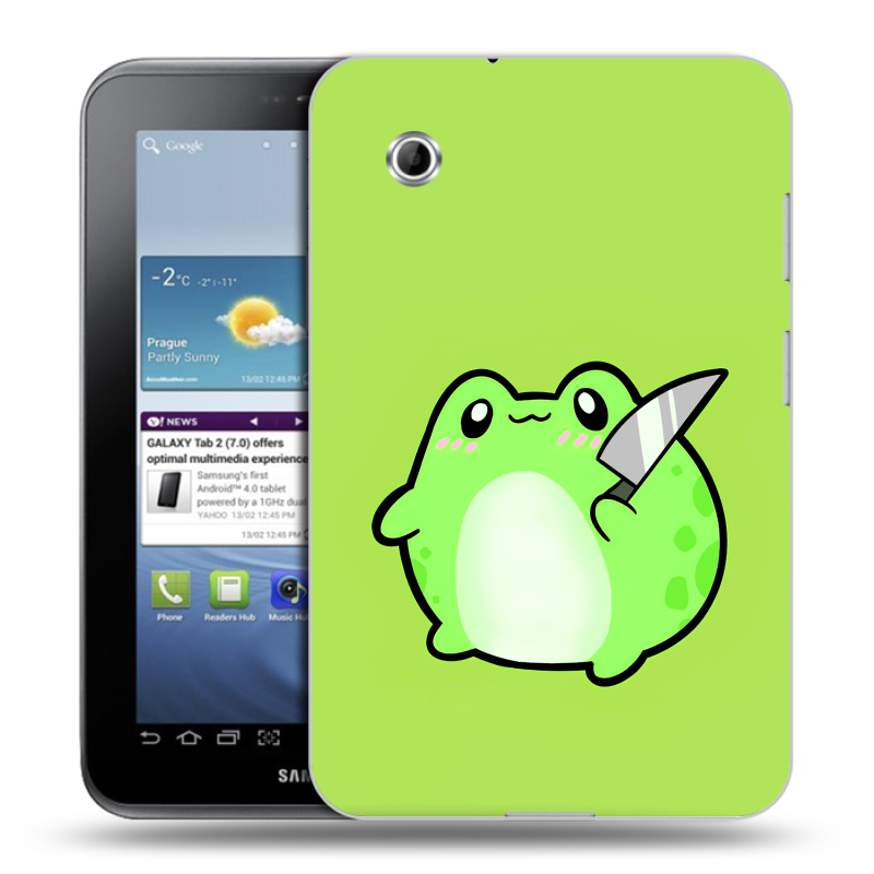 Силиконовый чехол на Samsung Galaxy Tab 2 7.0 с принтом Лягушенок Силиконовый чехол на Samsung Galaxy Tab 2 7.0 с принтом Лягушенок