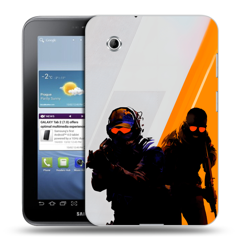 Силиконовый чехол на Samsung Galaxy Tab 2 7.0 с принтом Контер страйк Counter strike Силиконовый чехол на Samsung Galaxy Tab 2 7.0 с принтом Контер страйк Counter strike