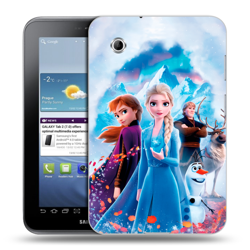 Силиконовый чехол на Samsung Galaxy Tab 2 7.0 с принтом Холодное сердце Frozen Силиконовый чехол на Samsung Galaxy Tab 2 7.0 с принтом Холодное сердце Frozen