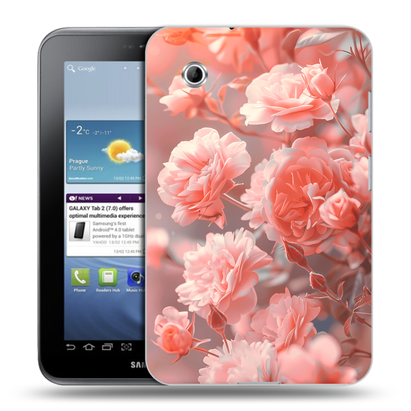 Силиконовый чехол на Samsung Galaxy Tab 2 7.0 с принтом Розы цветы Силиконовый чехол на Samsung Galaxy Tab 2 7.0 с принтом Розы цветы