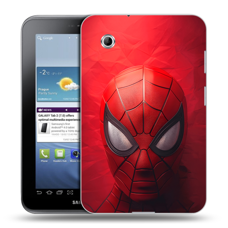 Силиконовый чехол на Samsung Galaxy Tab 2 7.0 с принтом Spiderman Человек паук Силиконовый чехол на Samsung Galaxy Tab 2 7.0 с принтом Spiderman Человек паук