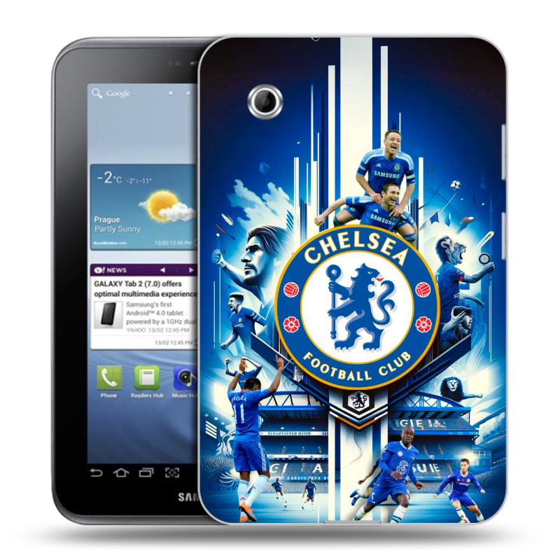 Силиконовый чехол на Samsung Galaxy Tab 2 7.0 с принтом Chelsea Челси Силиконовый чехол на Samsung Galaxy Tab 2 7.0 с принтом Chelsea Челси