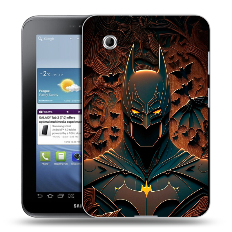 Силиконовый чехол на Samsung Galaxy Tab 2 7.0 с принтом Batman Бэтмен Силиконовый чехол на Samsung Galaxy Tab 2 7.0 с принтом Batman Бэтмен
