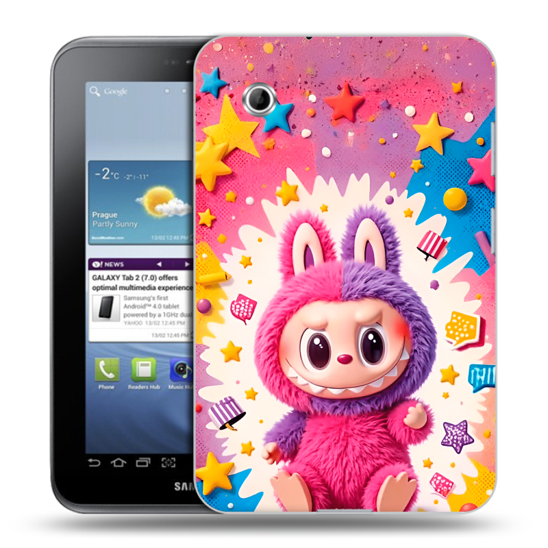 Силиконовый чехол на Samsung Galaxy Tab 2 7.0 с принтом Labubu Лабубу Силиконовый чехол на Samsung Galaxy Tab 2 7.0 с принтом Labubu Лабубу