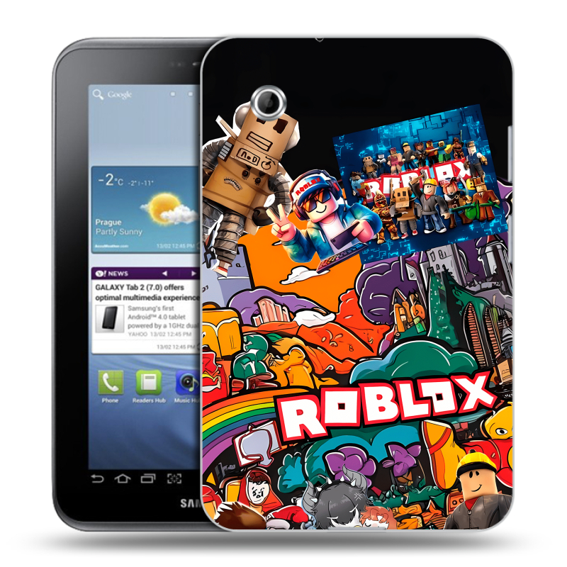 Силиконовый чехол на Samsung Galaxy Tab 2 7.0 с принтом Roblox Роблокс Силиконовый чехол на Samsung Galaxy Tab 2 7.0 с принтом Roblox Роблокс