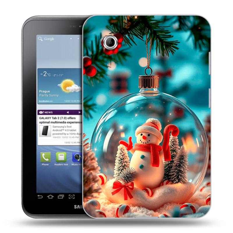 Силиконовый чехол на Samsung Galaxy Tab 2 7.0 с принтом Новый год Силиконовый чехол на Samsung Galaxy Tab 2 7.0 с принтом Новый год