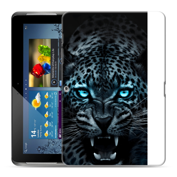 Силиконовый чехол на планшета Samsung Galaxy Tab 2 10.1 GT-P5100 с принтом Темный леопард Силиконовый чехол на планшета Samsung Galaxy Tab 2 10.1 GT-P5100 с принтом Темный леопард