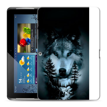 Силиконовый чехол на планшета Samsung Galaxy Tab 2 10.1 GT-P5100 с принтом Лесной волк Силиконовый чехол на планшета Samsung Galaxy Tab 2 10.1 GT-P5100 с принтом Лесной волк