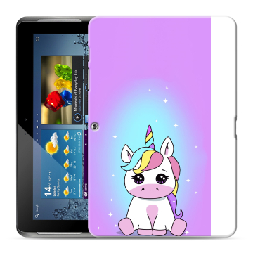 Силиконовый чехол на Samsung Galaxy Tab 2 10.1 с принтом Единорог