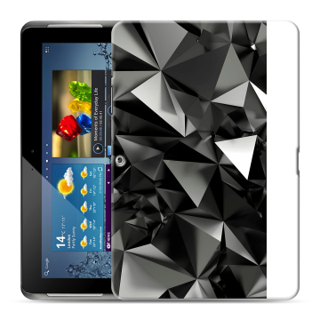 Силиконовый чехол на планшета Samsung Galaxy Tab 2 10.1 GT-P5100 с принтом Черные кристаллы Силиконовый чехол на планшета Samsung Galaxy Tab 2 10.1 GT-P5100 с принтом Черные кристаллы