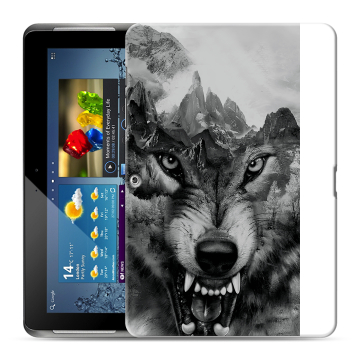 Силиконовый чехол на Samsung Galaxy Tab 2 10.1 с принтом Волк