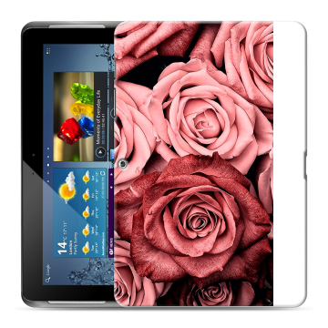 Силиконовый чехол на Samsung Galaxy Tab 2 10.1 с принтом Цветы розы