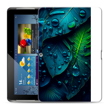 Силиконовый чехол на Samsung Galaxy Tab 2 10.1 с принтом Листья