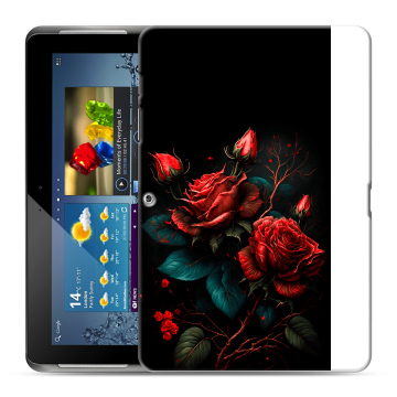 Силиконовый чехол на Samsung Galaxy Tab 2 10.1 с принтом Розы красные