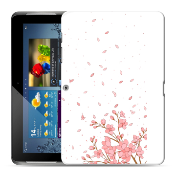 Силиконовый чехол на Samsung Galaxy Tab 2 10.1 с принтом Ветка сакуры