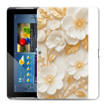 Силиконовый чехол на Samsung Galaxy Tab 2 10.1 с принтом Цветы