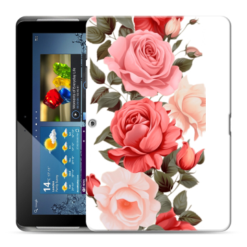 Силиконовый чехол на Samsung Galaxy Tab 2 10.1 с принтом Розы
