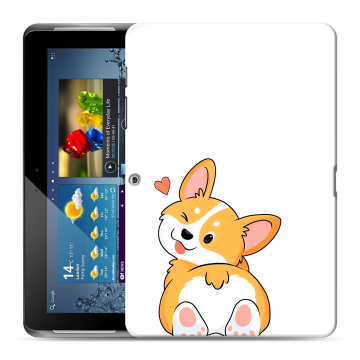 Силиконовый чехол на Samsung Galaxy Tab 2 10.1 с принтом Корги