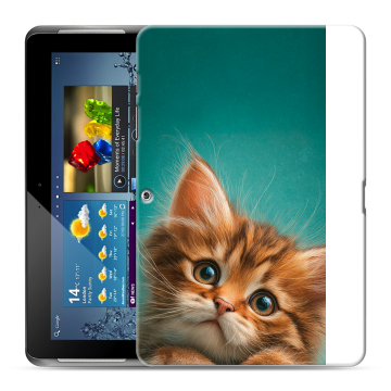 Силиконовый чехол на Samsung Galaxy Tab 2 10.1 с принтом котенок