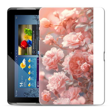 Силиконовый чехол на Samsung Galaxy Tab 2 10.1 с принтом Розовые розы
