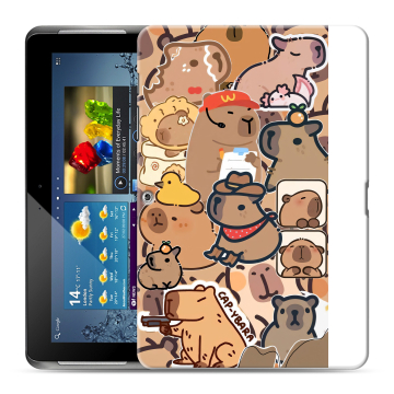 Силиконовый чехол на Samsung Galaxy Tab 2 10.1 с принтом капибара