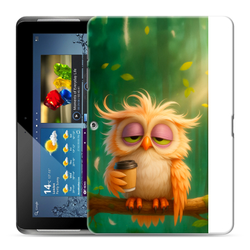 Силиконовый чехол на Samsung Galaxy Tab 2 10.1 с принтом сова