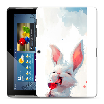 Силиконовый чехол на Samsung Galaxy Tab 2 10.1 с принтом кролик зайчик