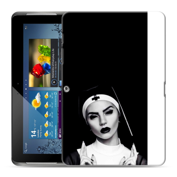Силиконовый чехол на Samsung Galaxy Tab 2 10.1 с принтом монашка