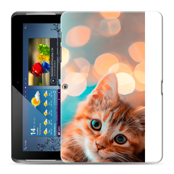Силиконовый чехол на Samsung Galaxy Tab 2 10.1 с принтом котик
