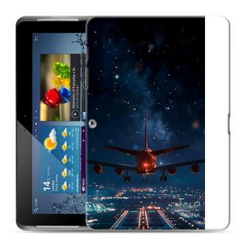 Силиконовый чехол на Samsung Galaxy Tab 2 10.1 с принтом самолет