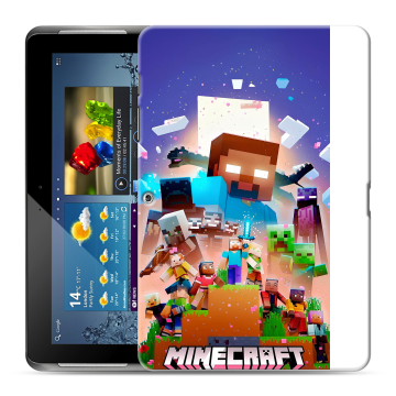 Силиконовый чехол на Samsung Galaxy Tab 2 10.1 с принтом Майнкрафт Minecraft