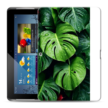 Силиконовый чехол на Samsung Galaxy Tab 2 10.1 с принтом Листья