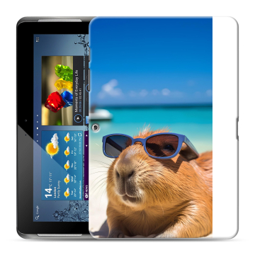 Силиконовый чехол на Samsung Galaxy Tab 2 10.1 с принтом Капибара