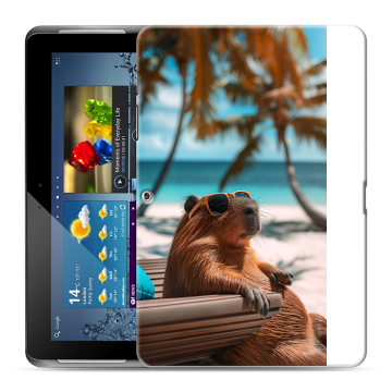Силиконовый чехол на Samsung Galaxy Tab 2 10.1 с принтом Капибара