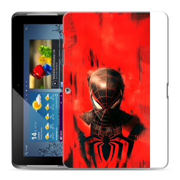 Силиконовый чехол на Samsung Galaxy Tab 2 10.1 с принтом человек паук spiderman