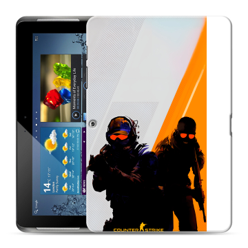 Силиконовый чехол на Samsung Galaxy Tab 2 10.1 с принтом Контер страйк Counter strike